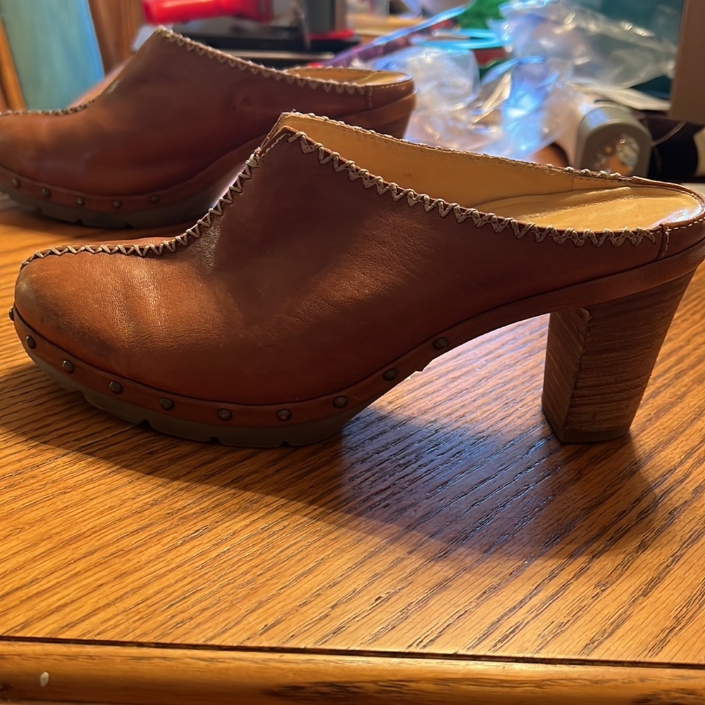 Paul Green Leather Mule Clogs size 61/2 - Picture 5 of 13